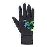Puzzle WS detské rukavice čierna-zelená veľkosť oblečenia 7-8