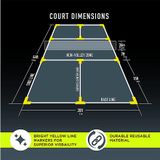 Court Marker Kit lajny na pickleball žltá balenie 1 sada