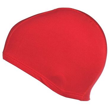 Polyester Cap plavecká čiapka červená balenie 1 ks